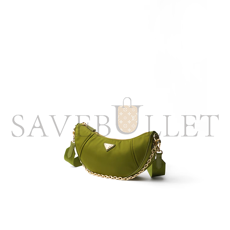 PRADA DEMI-LUNE RE-NYLON SHOULDER BAG 1BH222 (30*13.5*6cm)